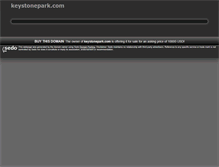 Tablet Screenshot of keystonepark.com